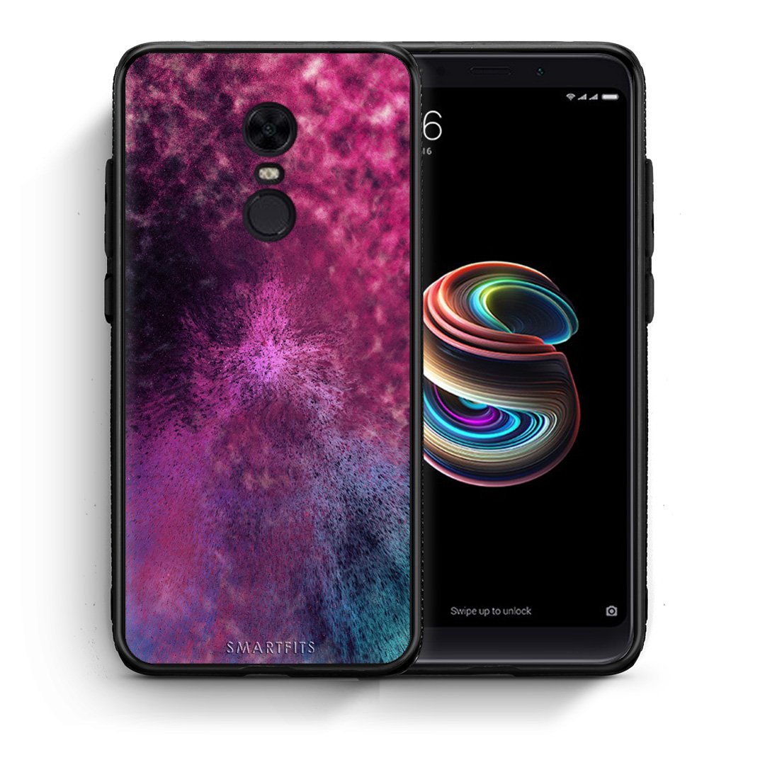 Θήκη Xiaomi Redmi 5 Plus Aurora Galaxy από τη Smartfits με σχέδιο στο πίσω μέρος και μαύρο περίβλημα | Xiaomi Redmi 5 Plus Aurora Galaxy case with colorful back and black bezels