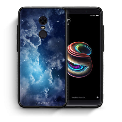 Θήκη Xiaomi Redmi 5 Plus Blue Sky Galaxy από τη Smartfits με σχέδιο στο πίσω μέρος και μαύρο περίβλημα | Xiaomi Redmi 5 Plus Blue Sky Galaxy case with colorful back and black bezels