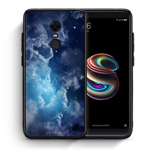 Θήκη Xiaomi Redmi 5 Plus Blue Sky Galaxy από τη Smartfits με σχέδιο στο πίσω μέρος και μαύρο περίβλημα | Xiaomi Redmi 5 Plus Blue Sky Galaxy case with colorful back and black bezels