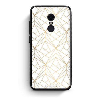 111 - Xiaomi Redmi 5 Plus  Luxury White Geometric case, cover, bumper