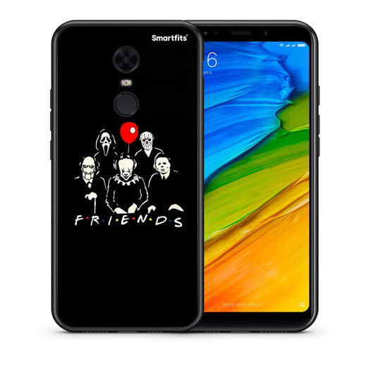 Θήκη Xiaomi Redmi 5 Plus Halloween Friends από τη Smartfits με σχέδιο στο πίσω μέρος και μαύρο περίβλημα | Xiaomi Redmi 5 Plus Halloween Friends case with colorful back and black bezels