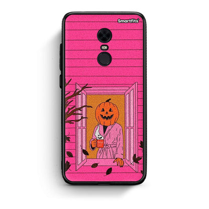 Xiaomi Redmi 5 Plus Halloween Pumpkin Lady Θήκη από τη Smartfits με σχέδιο στο πίσω μέρος και μαύρο περίβλημα | Smartphone case with colorful back and black bezels by Smartfits