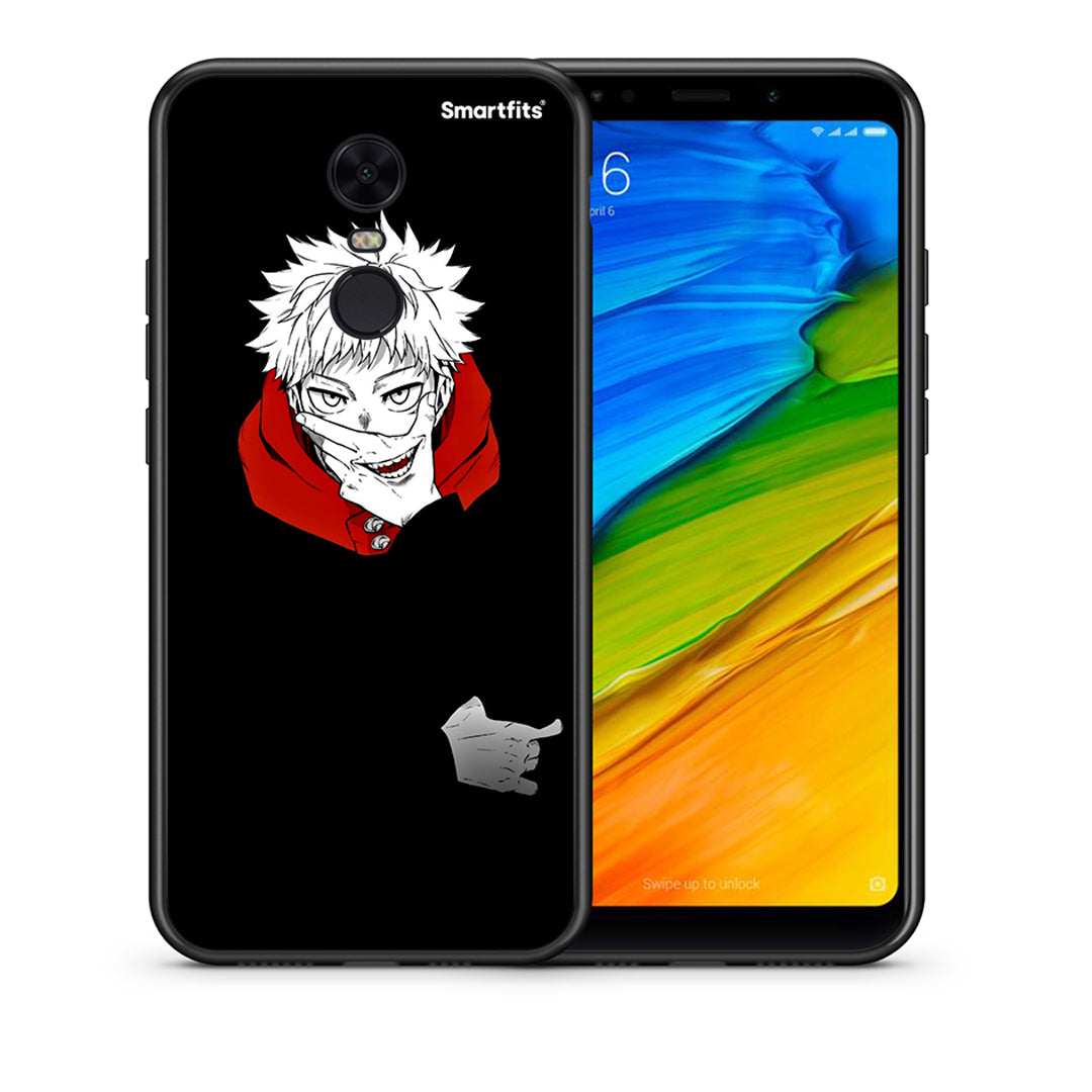 Θήκη Xiaomi Redmi 5 Plus Itadori Anime από τη Smartfits με σχέδιο στο πίσω μέρος και μαύρο περίβλημα | Xiaomi Redmi 5 Plus Itadori Anime case with colorful back and black bezels