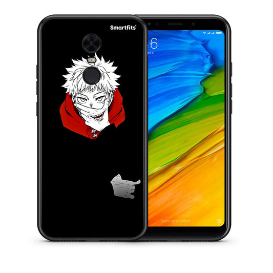 Θήκη Xiaomi Redmi 5 Plus Itadori Anime από τη Smartfits με σχέδιο στο πίσω μέρος και μαύρο περίβλημα | Xiaomi Redmi 5 Plus Itadori Anime case with colorful back and black bezels