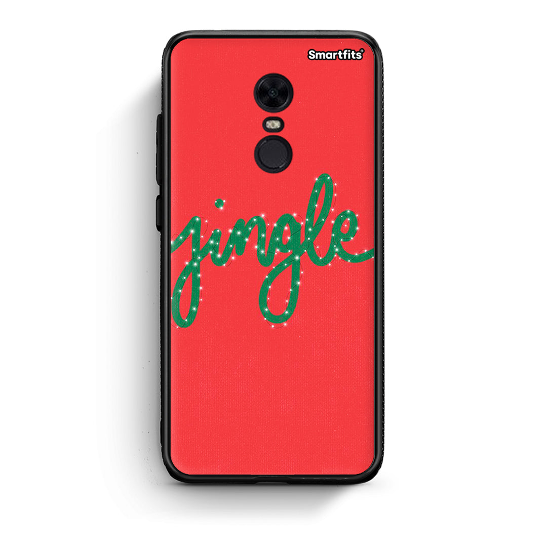 Xiaomi Redmi 5 Plus Jingle Xmas θήκη από τη Smartfits με σχέδιο στο πίσω μέρος και μαύρο περίβλημα | Smartphone case with colorful back and black bezels by Smartfits