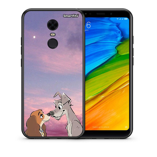 Θήκη Xiaomi Redmi 5 Plus Lady And Tramp από τη Smartfits με σχέδιο στο πίσω μέρος και μαύρο περίβλημα | Xiaomi Redmi 5 Plus Lady And Tramp case with colorful back and black bezels