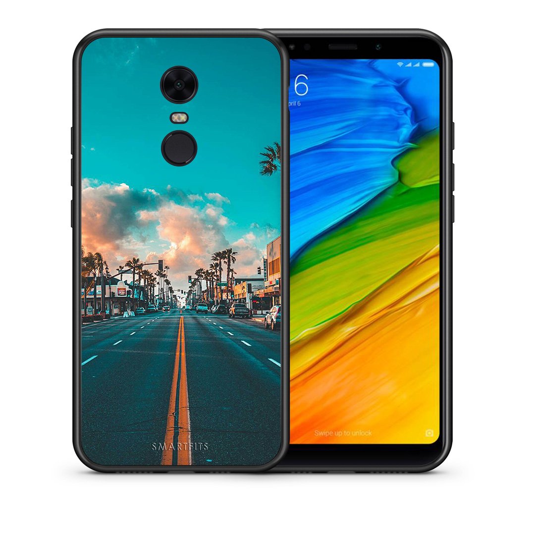 Θήκη Xiaomi Redmi 5 Plus City Landscape από τη Smartfits με σχέδιο στο πίσω μέρος και μαύρο περίβλημα | Xiaomi Redmi 5 Plus City Landscape case with colorful back and black bezels