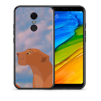 Thumbnail for Θήκη Αγίου Βαλεντίνου Xiaomi Redmi 5 Plus Lion Love 2 από τη Smartfits με σχέδιο στο πίσω μέρος και μαύρο περίβλημα | Xiaomi Redmi 5 Plus Lion Love 2 case with colorful back and black bezels