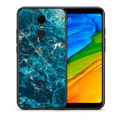 Θήκη Xiaomi Redmi 5 Plus Marble Blue από τη Smartfits με σχέδιο στο πίσω μέρος και μαύρο περίβλημα | Xiaomi Redmi 5 Plus Marble Blue case with colorful back and black bezels