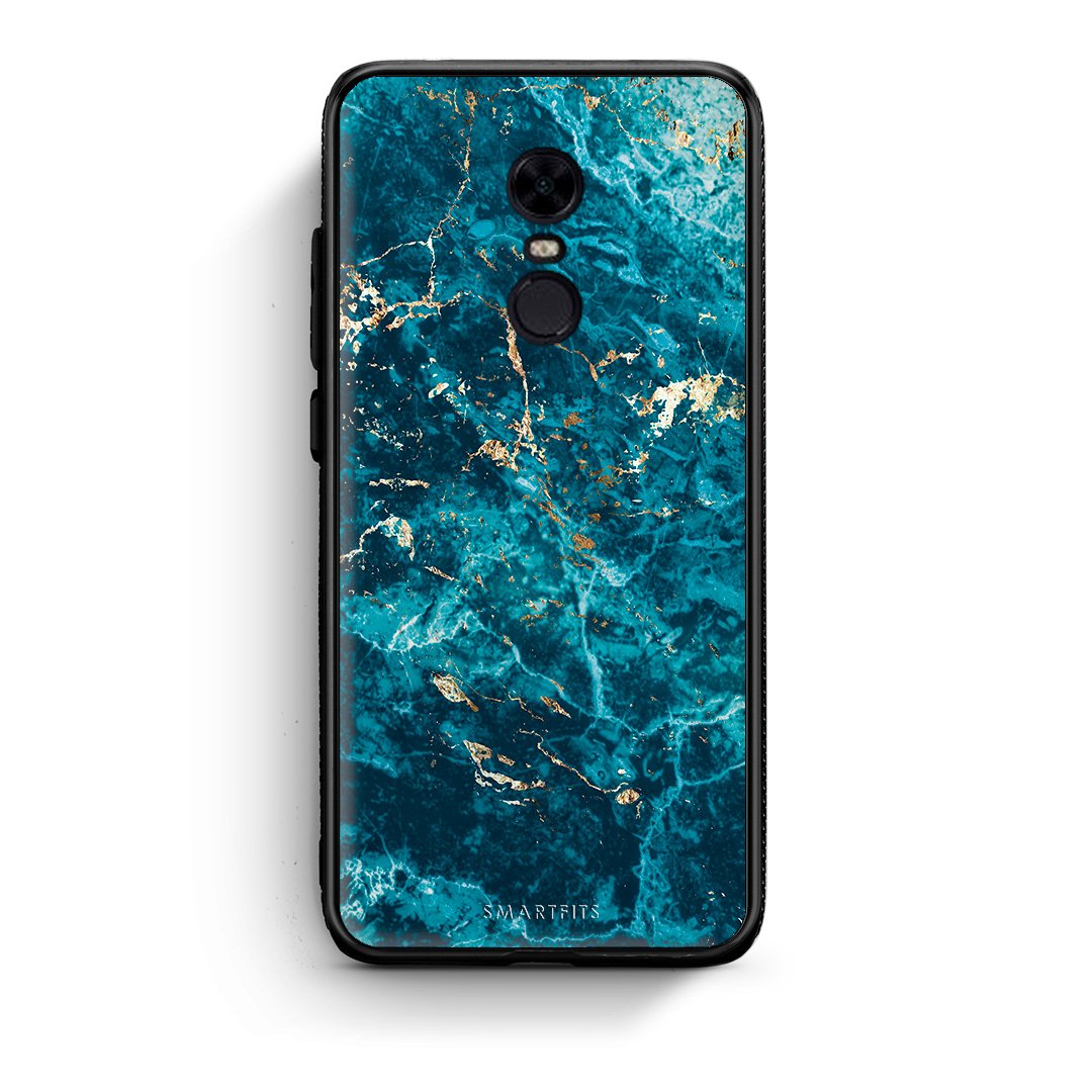 Xiaomi Redmi 5 Plus Marble Blue θήκη από τη Smartfits με σχέδιο στο πίσω μέρος και μαύρο περίβλημα | Smartphone case with colorful back and black bezels by Smartfits