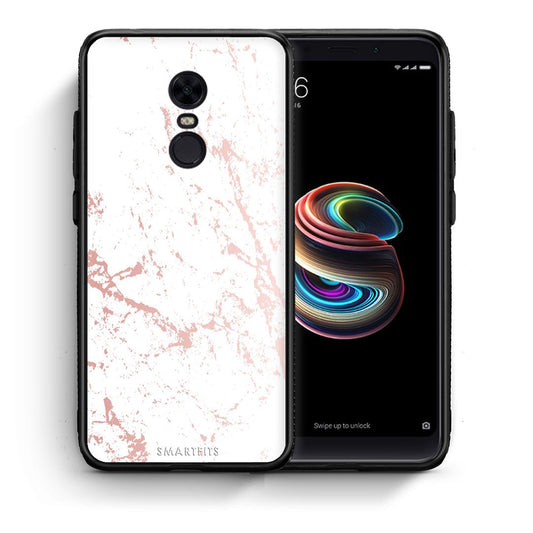 Θήκη Xiaomi Redmi 5 Plus Pink Splash Marble από τη Smartfits με σχέδιο στο πίσω μέρος και μαύρο περίβλημα | Xiaomi Redmi 5 Plus Pink Splash Marble case with colorful back and black bezels