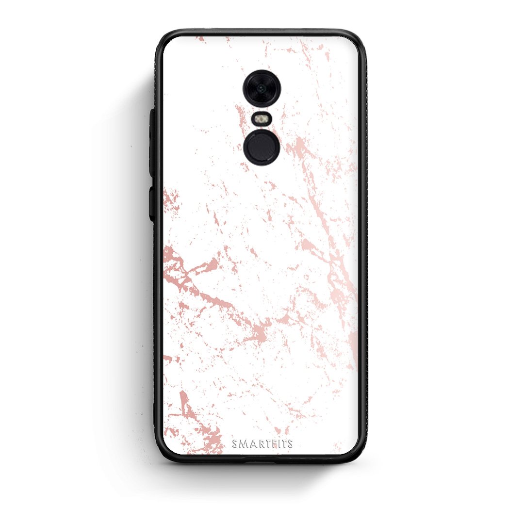 116 - Xiaomi Redmi 5 Plus  Pink Splash Marble case, cover, bumper