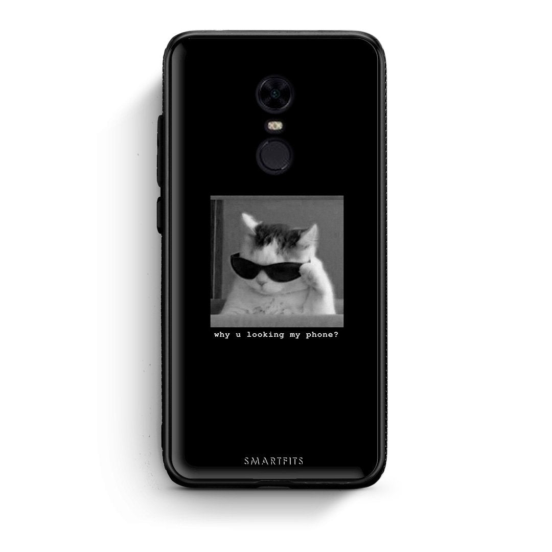 Xiaomi Redmi 5 Plus Meme Cat θήκη από τη Smartfits με σχέδιο στο πίσω μέρος και μαύρο περίβλημα | Smartphone case with colorful back and black bezels by Smartfits