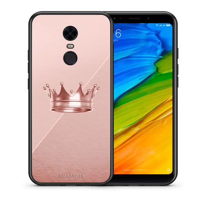 Θήκη Xiaomi Redmi 5 Plus Crown Minimal από τη Smartfits με σχέδιο στο πίσω μέρος και μαύρο περίβλημα | Xiaomi Redmi 5 Plus Crown Minimal case with colorful back and black bezels