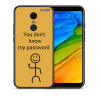 Thumbnail for Θήκη Xiaomi Redmi 5 Plus My Password από τη Smartfits με σχέδιο στο πίσω μέρος και μαύρο περίβλημα | Xiaomi Redmi 5 Plus My Password case with colorful back and black bezels