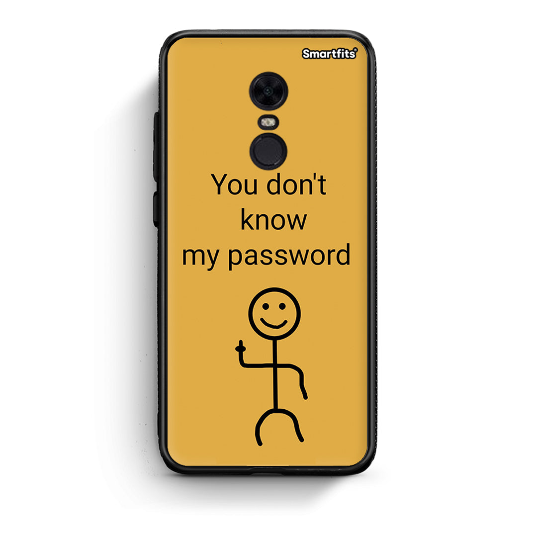 Xiaomi Redmi 5 Plus My Password Θήκη από τη Smartfits με σχέδιο στο πίσω μέρος και μαύρο περίβλημα | Smartphone case with colorful back and black bezels by Smartfits
