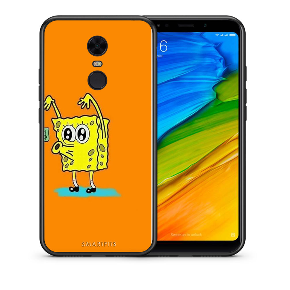 Θήκη Αγίου Βαλεντίνου Xiaomi Redmi 5 Plus No Money 2 από τη Smartfits με σχέδιο στο πίσω μέρος και μαύρο περίβλημα | Xiaomi Redmi 5 Plus No Money 2 case with colorful back and black bezels