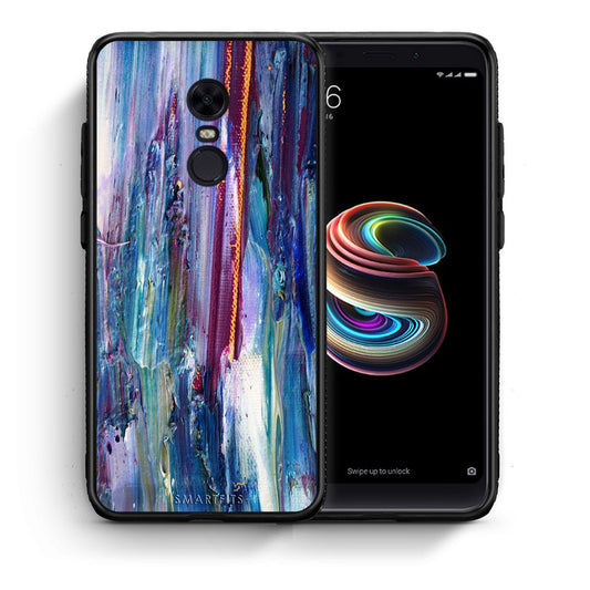 Θήκη Xiaomi Redmi 5 Plus Winter Paint από τη Smartfits με σχέδιο στο πίσω μέρος και μαύρο περίβλημα | Xiaomi Redmi 5 Plus Winter Paint case with colorful back and black bezels