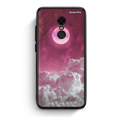 Xiaomi Redmi 5 Plus Pink Moon Θήκη από τη Smartfits με σχέδιο στο πίσω μέρος και μαύρο περίβλημα | Smartphone case with colorful back and black bezels by Smartfits
