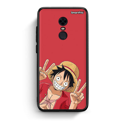 Xiaomi Redmi 5 Plus Pirate Luffy Θήκη από τη Smartfits με σχέδιο στο πίσω μέρος και μαύρο περίβλημα | Smartphone case with colorful back and black bezels by Smartfits