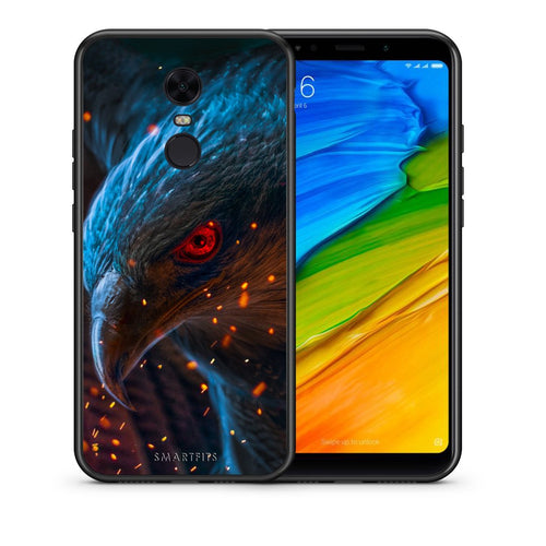Θήκη Xiaomi Redmi 5 Plus Eagle PopArt από τη Smartfits με σχέδιο στο πίσω μέρος και μαύρο περίβλημα | Xiaomi Redmi 5 Plus Eagle PopArt case with colorful back and black bezels
