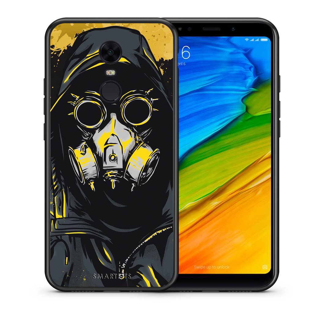 Θήκη Xiaomi Redmi 5 Plus Mask PopArt από τη Smartfits με σχέδιο στο πίσω μέρος και μαύρο περίβλημα | Xiaomi Redmi 5 Plus Mask PopArt case with colorful back and black bezels