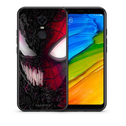 Θήκη Xiaomi Redmi 5 Plus SpiderVenom PopArt από τη Smartfits με σχέδιο στο πίσω μέρος και μαύρο περίβλημα | Xiaomi Redmi 5 Plus SpiderVenom PopArt case with colorful back and black bezels