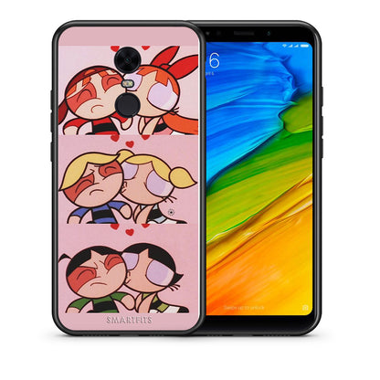 Θήκη Αγίου Βαλεντίνου Xiaomi Redmi 5 Plus Puff Love από τη Smartfits με σχέδιο στο πίσω μέρος και μαύρο περίβλημα | Xiaomi Redmi 5 Plus Puff Love case with colorful back and black bezels
