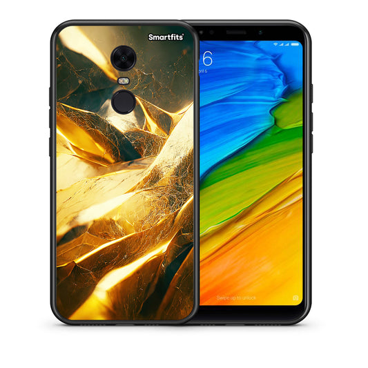 Θήκη Xiaomi Redmi 5 Plus Real Gold από τη Smartfits με σχέδιο στο πίσω μέρος και μαύρο περίβλημα | Xiaomi Redmi 5 Plus Real Gold case with colorful back and black bezels