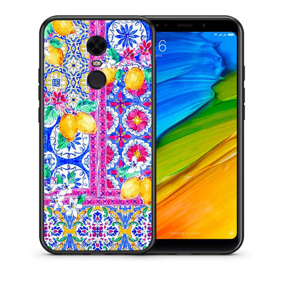 Θήκη Xiaomi Redmi 5 Plus Retro Spring από τη Smartfits με σχέδιο στο πίσω μέρος και μαύρο περίβλημα | Xiaomi Redmi 5 Plus Retro Spring case with colorful back and black bezels