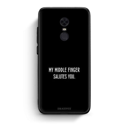 Xiaomi Redmi 5 Plus Salute θήκη από τη Smartfits με σχέδιο στο πίσω μέρος και μαύρο περίβλημα | Smartphone case with colorful back and black bezels by Smartfits
