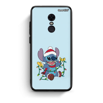 Xiaomi Redmi 5 Plus Santa Stich θήκη από τη Smartfits με σχέδιο στο πίσω μέρος και μαύρο περίβλημα | Smartphone case with colorful back and black bezels by Smartfits