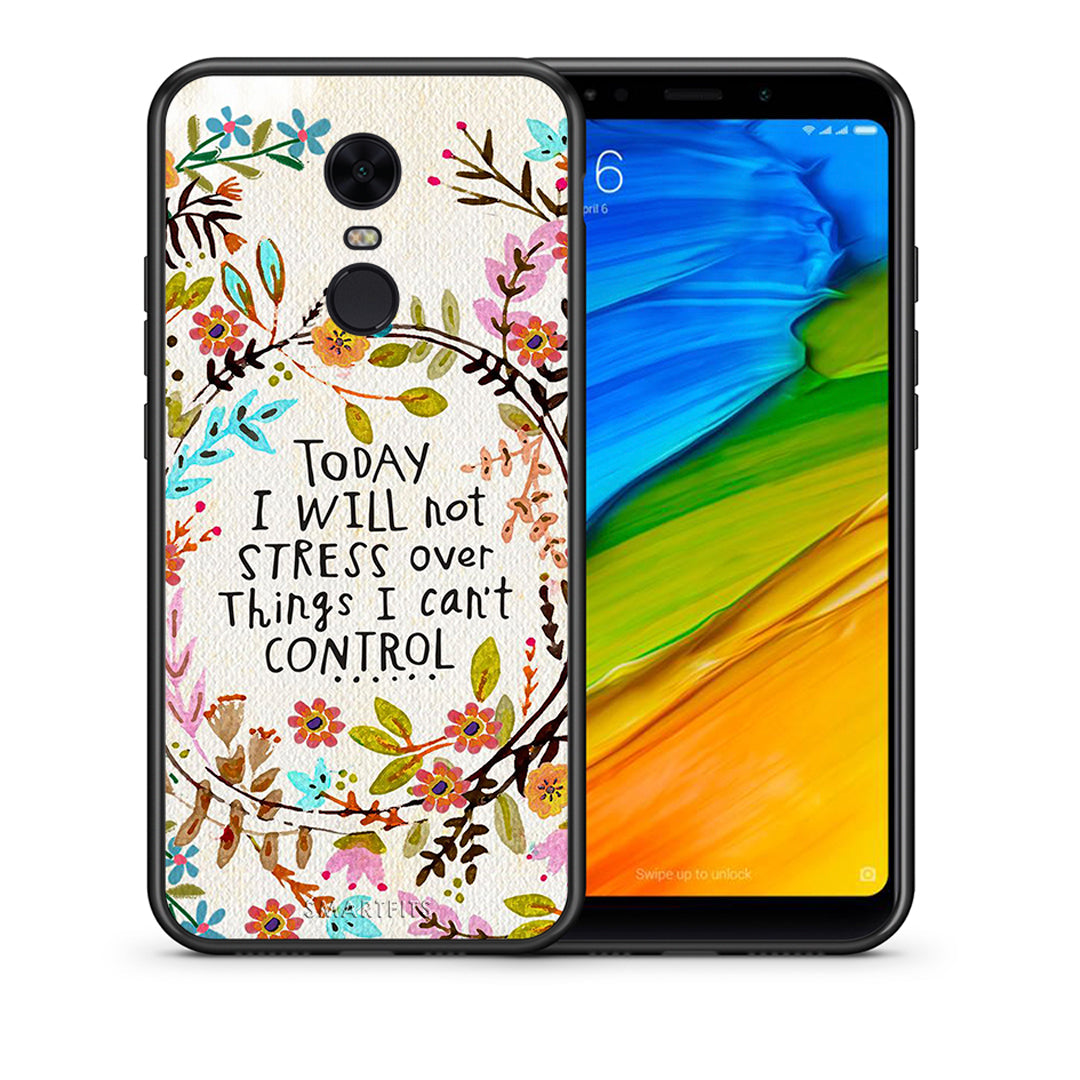 Θήκη Xiaomi Redmi 5 Plus Stress Over από τη Smartfits με σχέδιο στο πίσω μέρος και μαύρο περίβλημα | Xiaomi Redmi 5 Plus Stress Over case with colorful back and black bezels