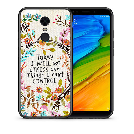 Θήκη Xiaomi Redmi 5 Plus Stress Over από τη Smartfits με σχέδιο στο πίσω μέρος και μαύρο περίβλημα | Xiaomi Redmi 5 Plus Stress Over case with colorful back and black bezels