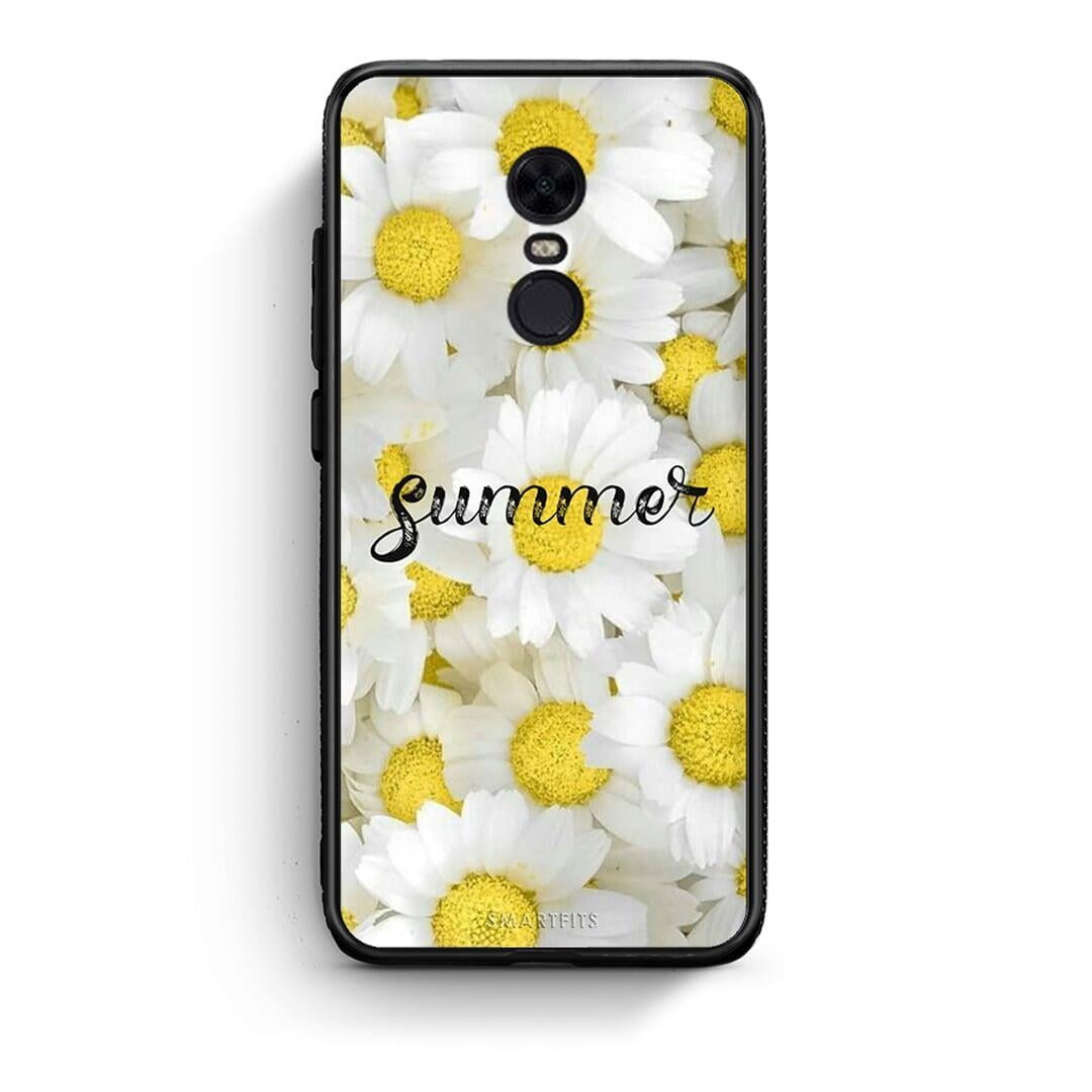 Xiaomi Redmi 5 Plus Summer Daisies Θήκη από τη Smartfits με σχέδιο στο πίσω μέρος και μαύρο περίβλημα | Smartphone case with colorful back and black bezels by Smartfits