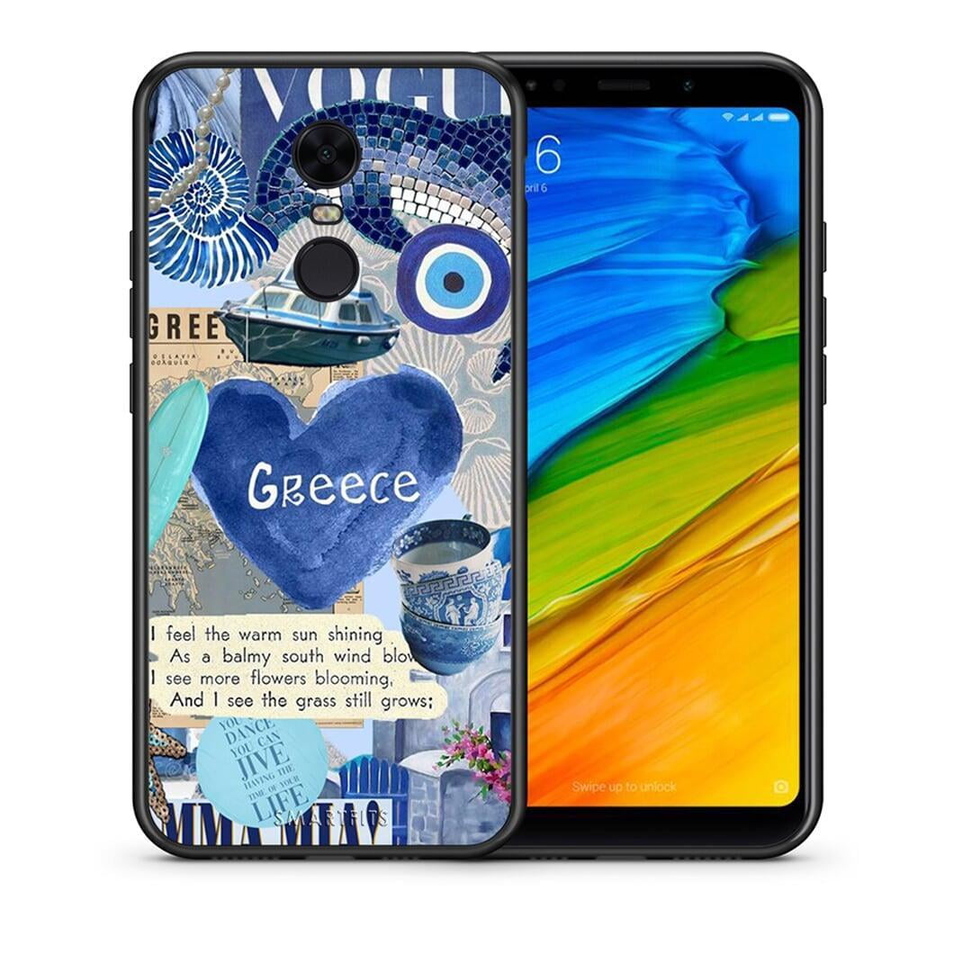 Θήκη Xiaomi Redmi 5 Plus Summer In Greece από τη Smartfits με σχέδιο στο πίσω μέρος και μαύρο περίβλημα | Xiaomi Redmi 5 Plus Summer In Greece case with colorful back and black bezels