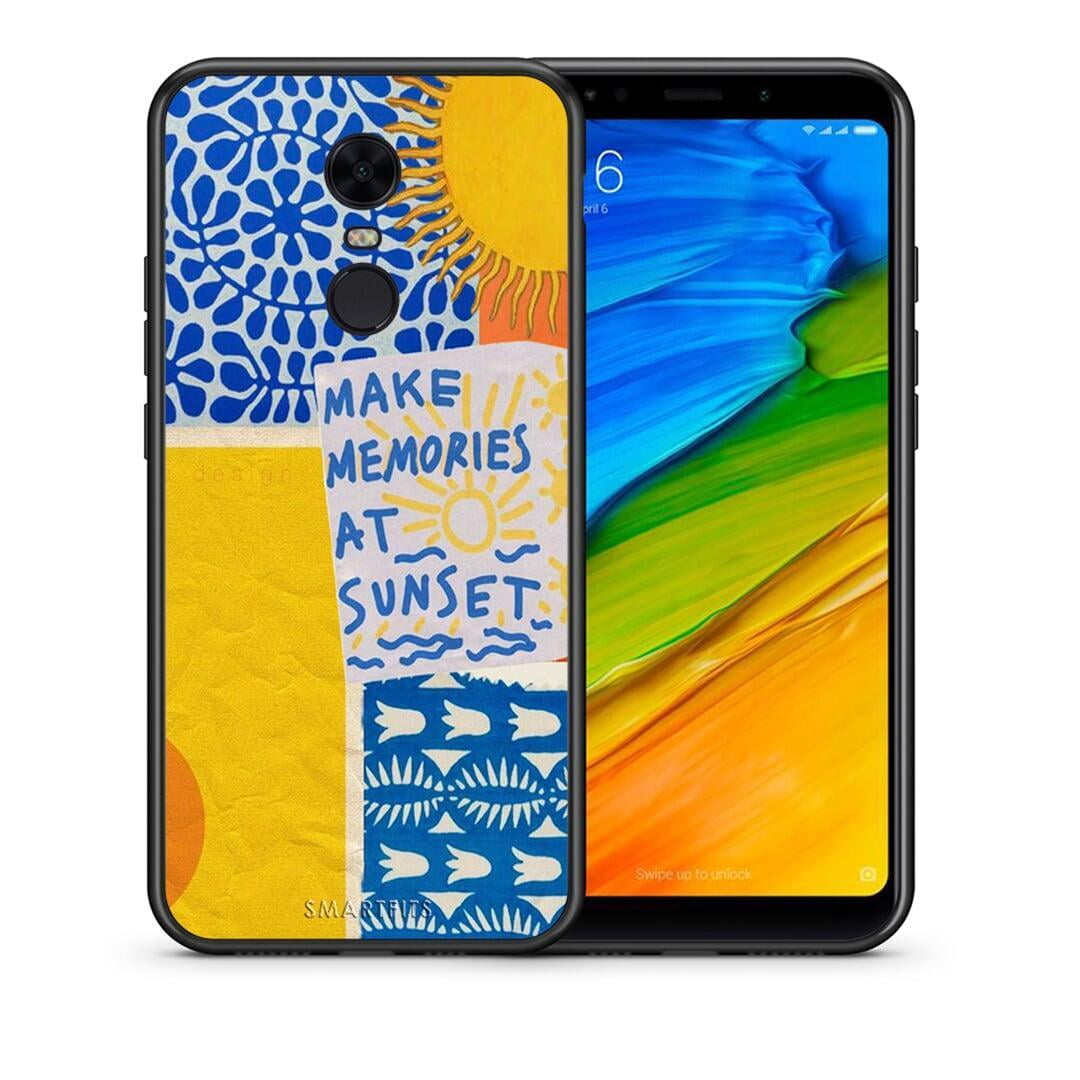 Θήκη Xiaomi Redmi 5 Plus Sunset Memories από τη Smartfits με σχέδιο στο πίσω μέρος και μαύρο περίβλημα | Xiaomi Redmi 5 Plus Sunset Memories case with colorful back and black bezels