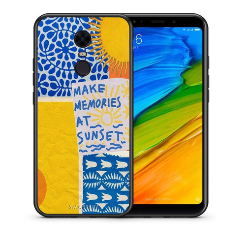 Θήκη Xiaomi Redmi 5 Plus Sunset Memories από τη Smartfits με σχέδιο στο πίσω μέρος και μαύρο περίβλημα | Xiaomi Redmi 5 Plus Sunset Memories case with colorful back and black bezels