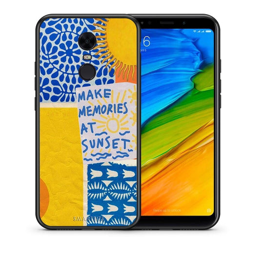 Θήκη Xiaomi Redmi 5 Plus Sunset Memories από τη Smartfits με σχέδιο στο πίσω μέρος και μαύρο περίβλημα | Xiaomi Redmi 5 Plus Sunset Memories case with colorful back and black bezels