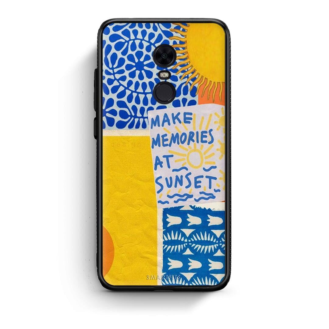 Xiaomi Redmi 5 Plus Sunset Memories Θήκη από τη Smartfits με σχέδιο στο πίσω μέρος και μαύρο περίβλημα | Smartphone case with colorful back and black bezels by Smartfits