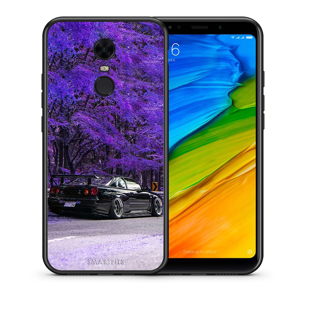 Θήκη Αγίου Βαλεντίνου Xiaomi Redmi 5 Plus Super Car από τη Smartfits με σχέδιο στο πίσω μέρος και μαύρο περίβλημα | Xiaomi Redmi 5 Plus Super Car case with colorful back and black bezels