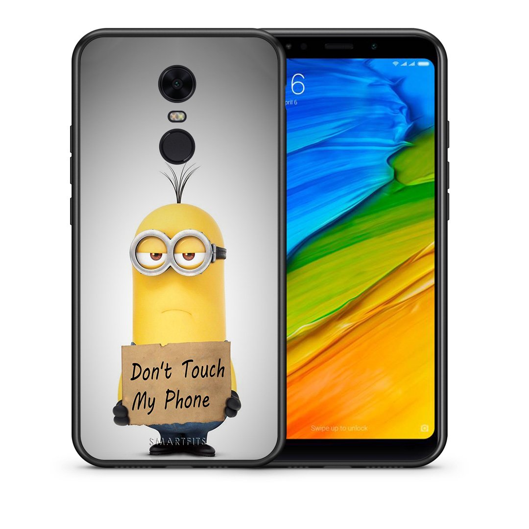 Θήκη Xiaomi Redmi 5 Plus Minion Text από τη Smartfits με σχέδιο στο πίσω μέρος και μαύρο περίβλημα | Xiaomi Redmi 5 Plus Minion Text case with colorful back and black bezels