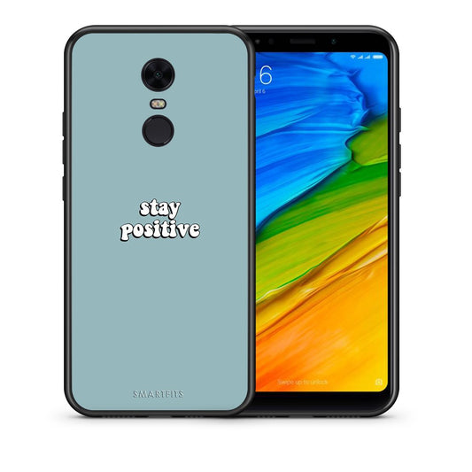 Θήκη Xiaomi Redmi 5 Plus Positive Text από τη Smartfits με σχέδιο στο πίσω μέρος και μαύρο περίβλημα | Xiaomi Redmi 5 Plus Positive Text case with colorful back and black bezels