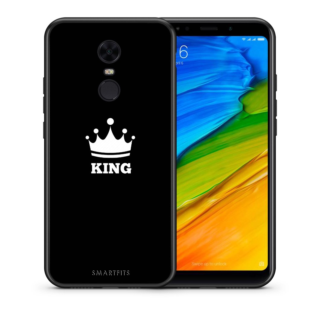 Θήκη Xiaomi Redmi 5 Plus King Valentine από τη Smartfits με σχέδιο στο πίσω μέρος και μαύρο περίβλημα | Xiaomi Redmi 5 Plus King Valentine case with colorful back and black bezels
