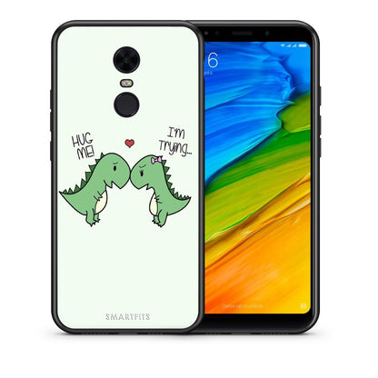 Θήκη Xiaomi Redmi 5 Plus Rex Valentine από τη Smartfits με σχέδιο στο πίσω μέρος και μαύρο περίβλημα | Xiaomi Redmi 5 Plus Rex Valentine case with colorful back and black bezels