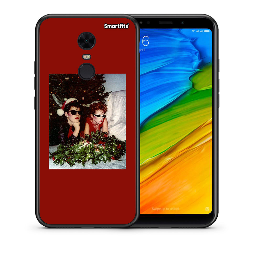 Θήκη Xiaomi Redmi 5 Plus Waiting For Xmas από τη Smartfits με σχέδιο στο πίσω μέρος και μαύρο περίβλημα | Xiaomi Redmi 5 Plus Waiting For Xmas case with colorful back and black bezels