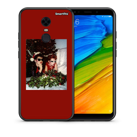Θήκη Xiaomi Redmi 5 Plus Waiting For Xmas από τη Smartfits με σχέδιο στο πίσω μέρος και μαύρο περίβλημα | Xiaomi Redmi 5 Plus Waiting For Xmas case with colorful back and black bezels