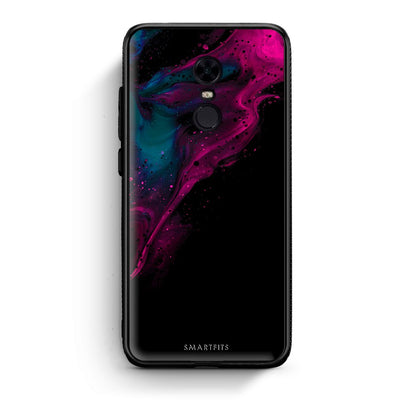 4 - Xiaomi Redmi 5 Plus Pink Black Watercolor case, cover, bumper