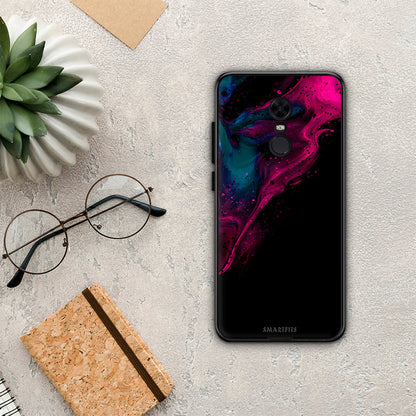 Watercolor Pink Black - Xiaomi Redmi 5 Plus θήκη