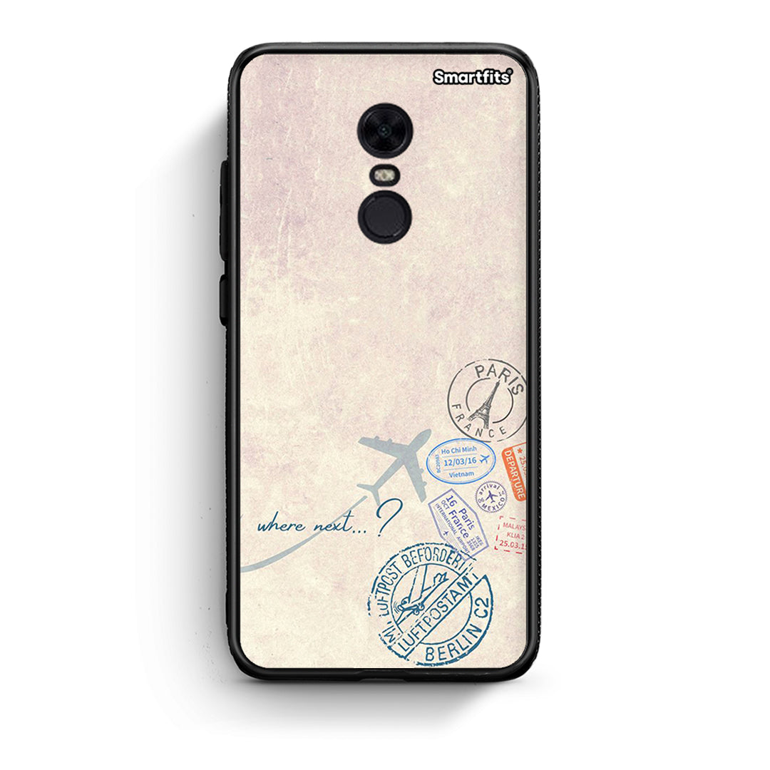 Xiaomi Redmi 5 Plus Where Next Θήκη από τη Smartfits με σχέδιο στο πίσω μέρος και μαύρο περίβλημα | Smartphone case with colorful back and black bezels by Smartfits